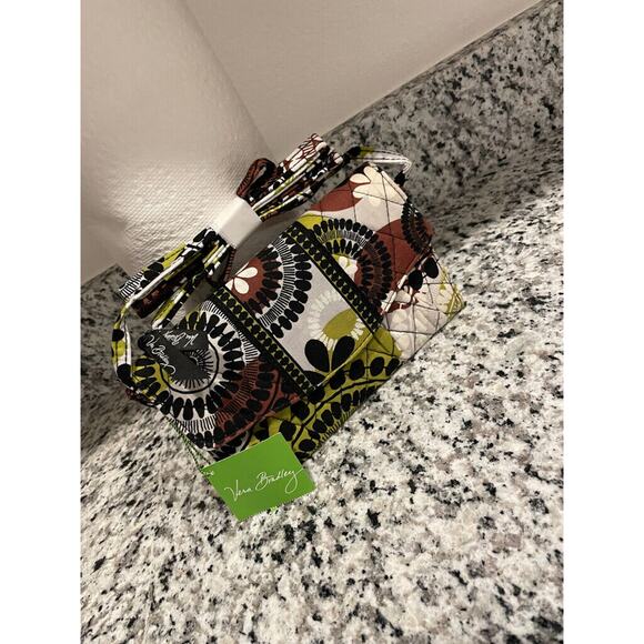 VERA BRADLEY CROSSBODY WALLET BROWN FLORAL COTTON CRAFTED BOHO COTTAGE CORE - Picture 11 of 13